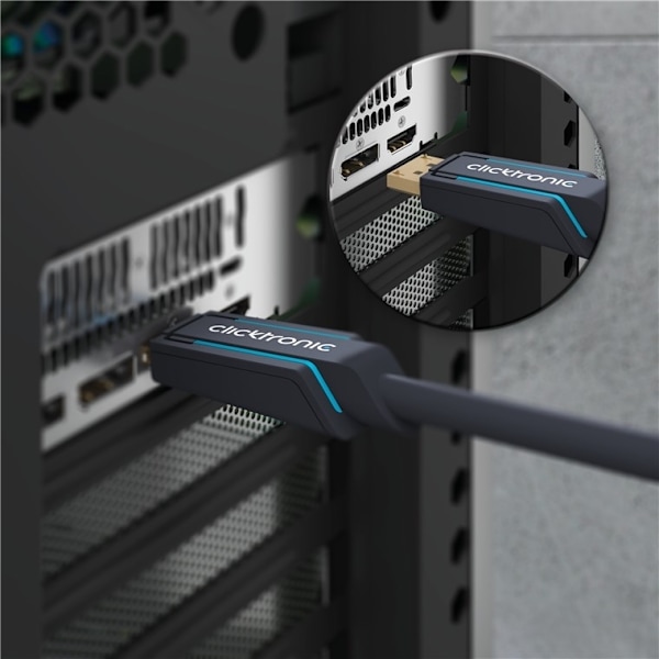 ClickTronic Adapterkabel för aktiv DisplayPort™ till DVI-D Premiumkabel | 1x DisplayPort™-kontakt >> 1x DVI-D-kontakt | 2,0 m | WUXGA @ 60 Hz