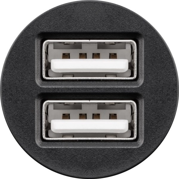 Goobay Dubbel USB-bilsladdare (12 W) 12 W max. 2,4 A (12/24 V) 2x USB