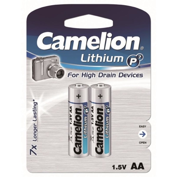 Camelion AA-batterier (LR6) Litium, 2-pack
