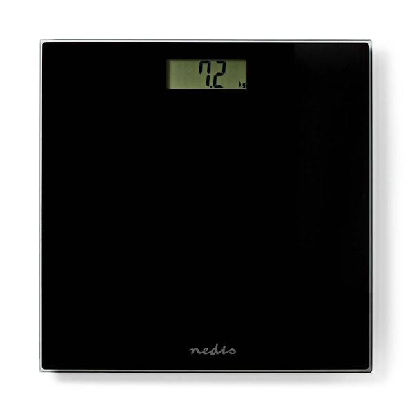 Nedis Personvægt | Digital | Sort | Hærdet Glas | Maksimal vejekapacitet: 150 kg