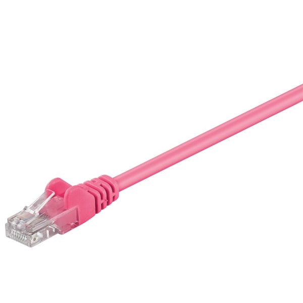 Goobay Patchkabel CAT 5e, U/UTP, magenta, 10 m kopparklädd aluminiumtråd (CCA)