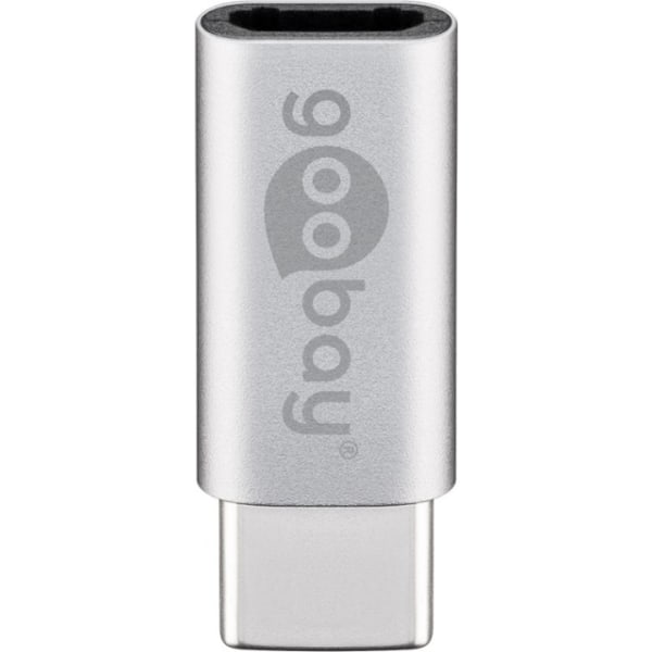 Goobay Adapter USB-C™ till USB 2.0 Micro-B, silver USB-C™ plugg