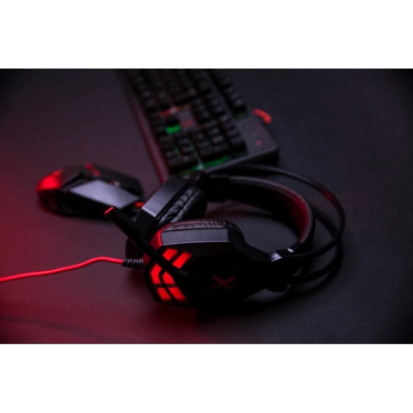 Maxlife Gaming MXGH-200 trådade over-ear hörlurar 3,5 mm svart