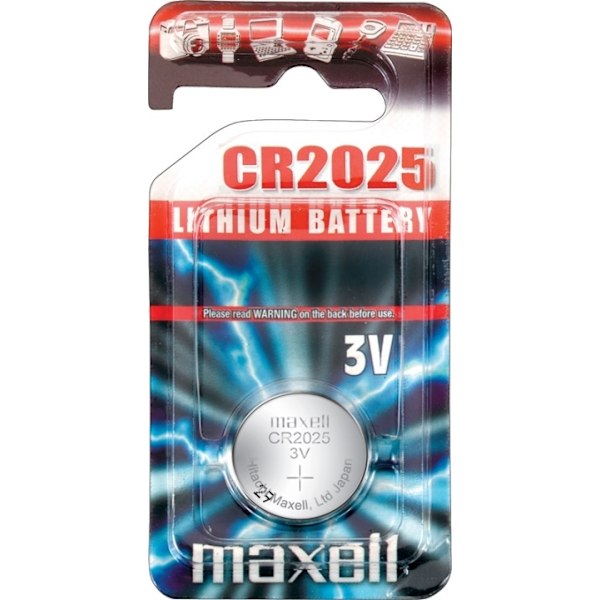 Maxell knappcellsbatteri lithium, 3V (CR2025), 1-pack