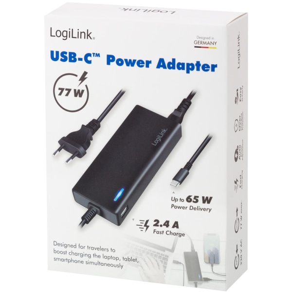 LogiLink Laptopladdare USB-C PD 65W USB