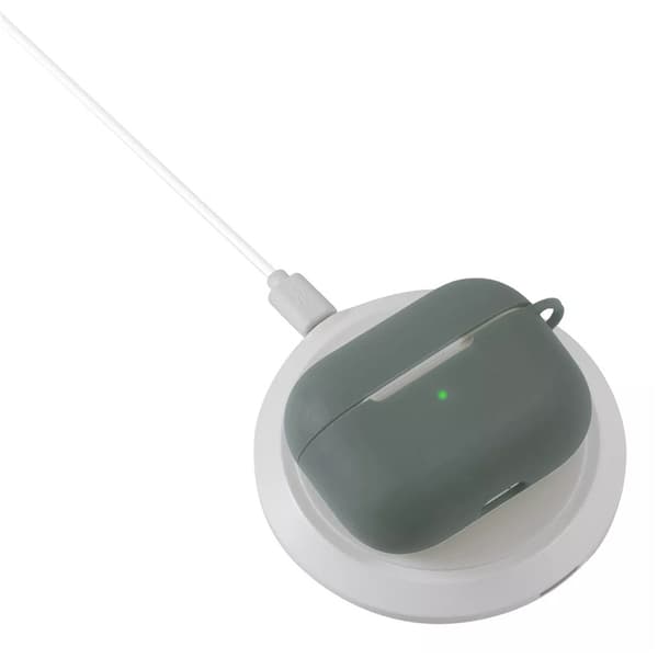 Silikonikuori koukulla Airpods Prolle, harmaa