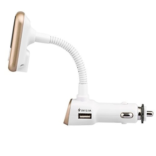 FM-sender med Bluetooth-håndfri og billader (guld)