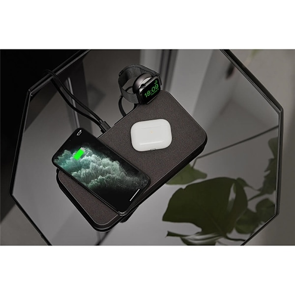 Zens Dual Bordlader Qi Liberty 16 spoler 2x15W Stofoverflade (Apple & Samsung QC)