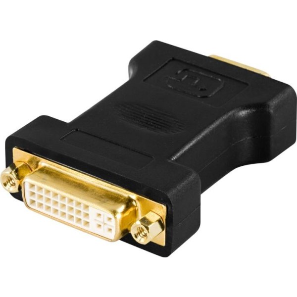DELTACO DVI-adapter, DVI-I Single Link - VGA, 24+5-pin hun - 15-
