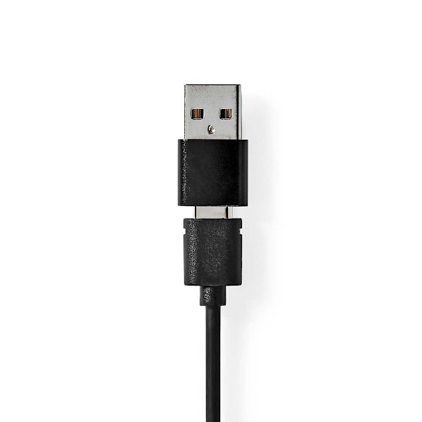 Nedis PC headset | On-Ear | Stereo | USB Type-A / USB Type-C™ | Vikbara Mikrofon | Svart