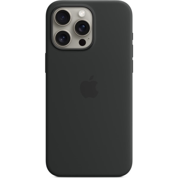 Apple iPhone 15 Pro Max silikonetui med MagSafe, sort Svart