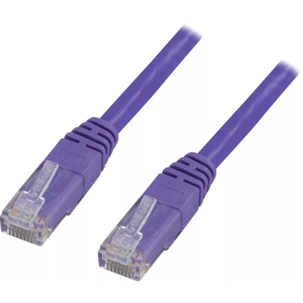 DELTACO U/UTP Cat6 patchkabel, 10m, lilla