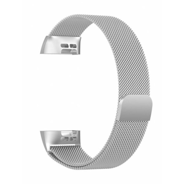 Fitbit Charge 3/4 metallirannekoru L, hopea