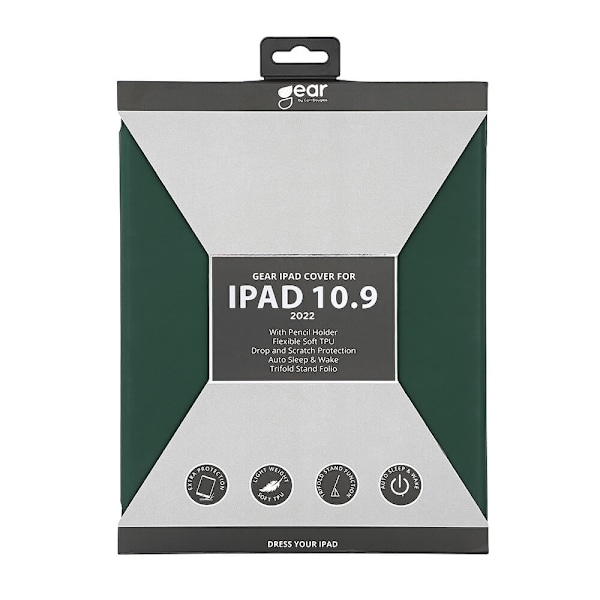 GEAR Tablet cover Soft Touch Grøn iPad 10,9" 10th Gen 2022 Grön