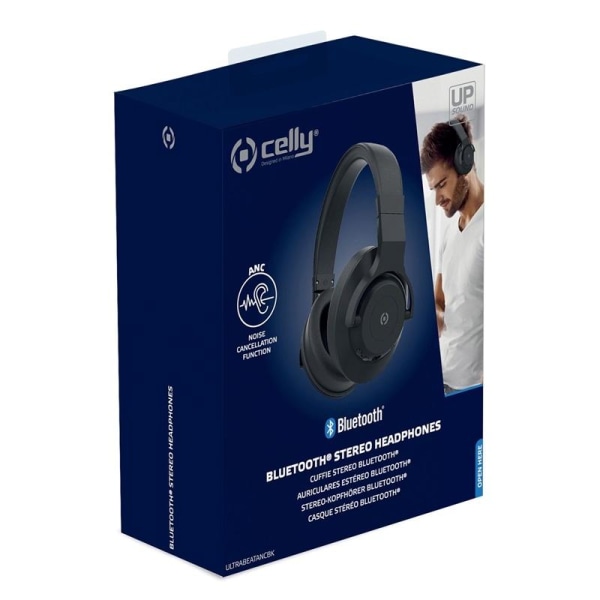 Celly Ultrabeat Bluetooth-hörlurar ANC Svart Svart