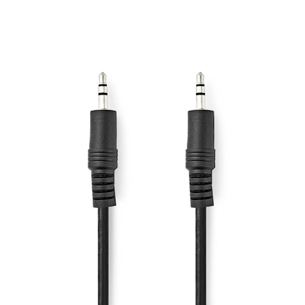 Nedis Stereo Audio kabel | 3.5 mm Hanstik | 3.5 mm Hanstik | Nikkelplateret | 0.50 m | Runde | Sort | Label