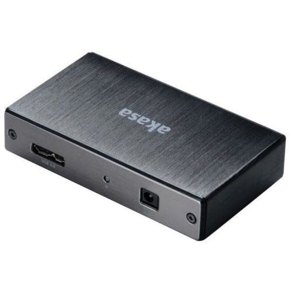 Akasa Connect 4SV, USB 3.0 hub med 4 porte, borstand aluminum, s