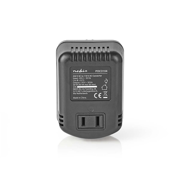 Nedis Ström omvandlare | Strömadapter | 230 V AC 50 Hz | 30 W | Jordad kontakt | Svart