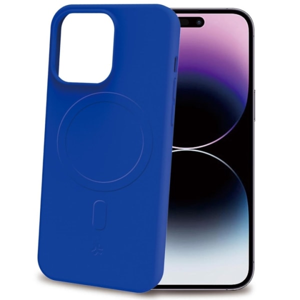 Celly Cromomag Soft rubber case MagSafe iPhone 15 Pro Max Blå Blå