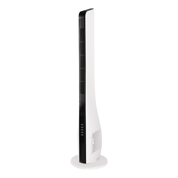 NORDIC HOME 2-i-1 Tornfläkt med luftcirkulator, 3 hastigheter, 40W, timer, vit