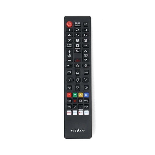Nedis Kaukosäädin | Sopii laitteeseen: LG | Esiohjelmoitu | 1 Laite | Amazon Prime / Disney + Button / Netflix -näppäin / Rakuten TV Button | Infrapun musta