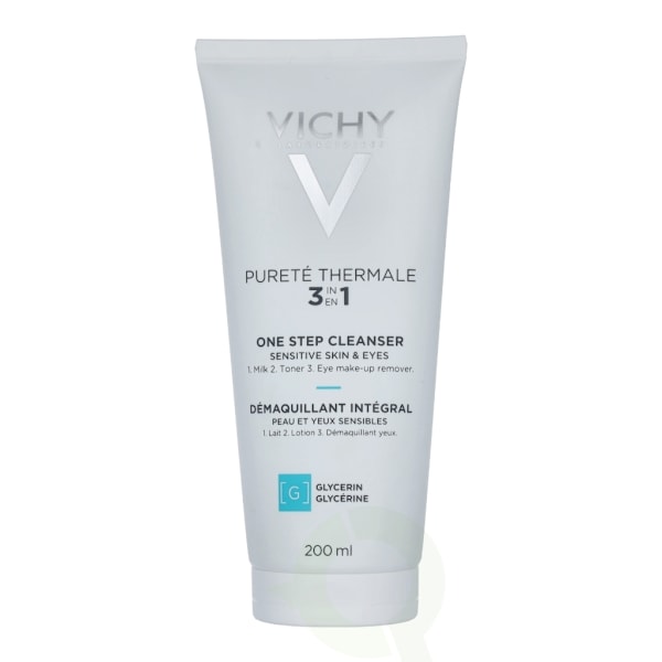 Vichy Purete Thermale 3In1 One Step Cleanser 200 ml Sensitive Skin - 1.Cleansing Milk, 2.Toner, 3.Eye Make-up Remover