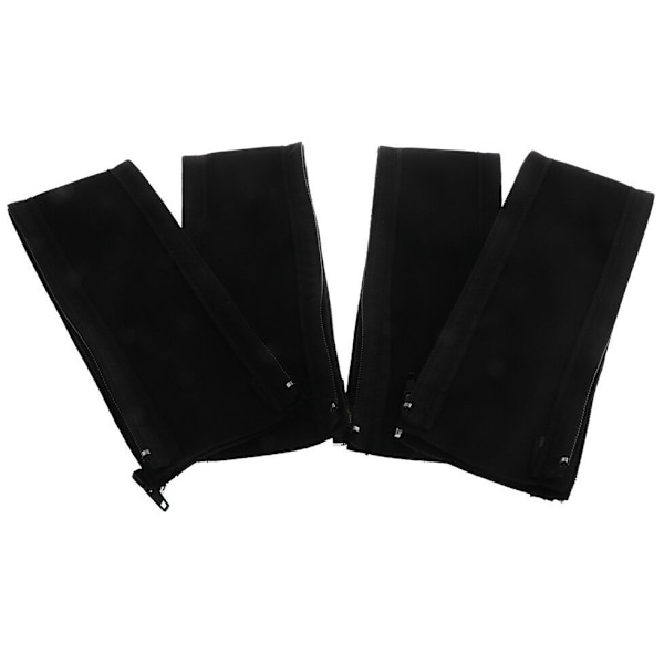 4-pack Kabelskydd med dragkedja, Svart