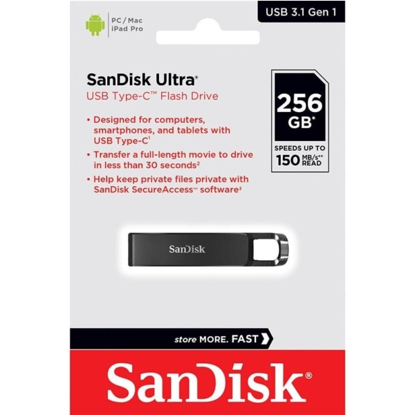 Sandisk Usb-Minne Typ C Flash Drive 256Gb 150Mb/S