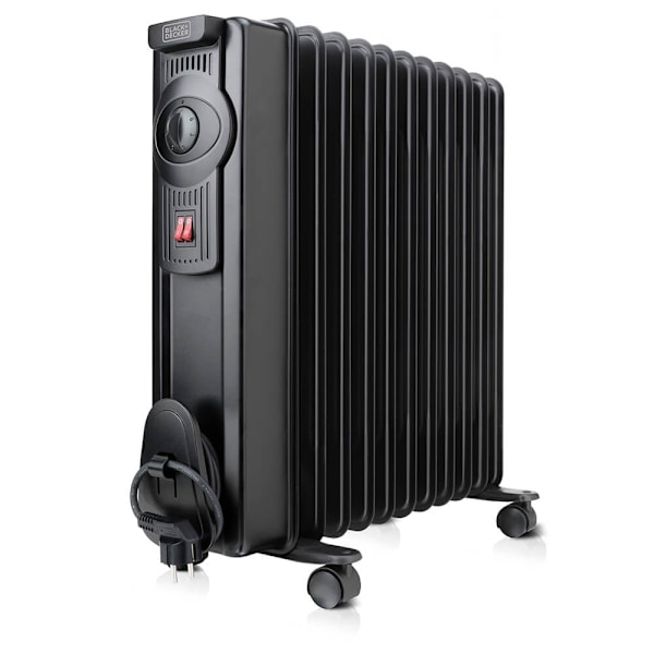 BLACK+DECKER Oljefyllt element 2000W Svart