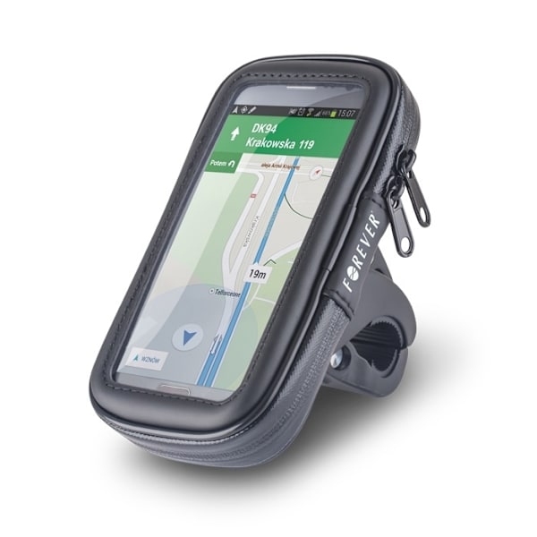 Forever BH-100XL, cykelhållare för mobil & GPS (5,7") Sort