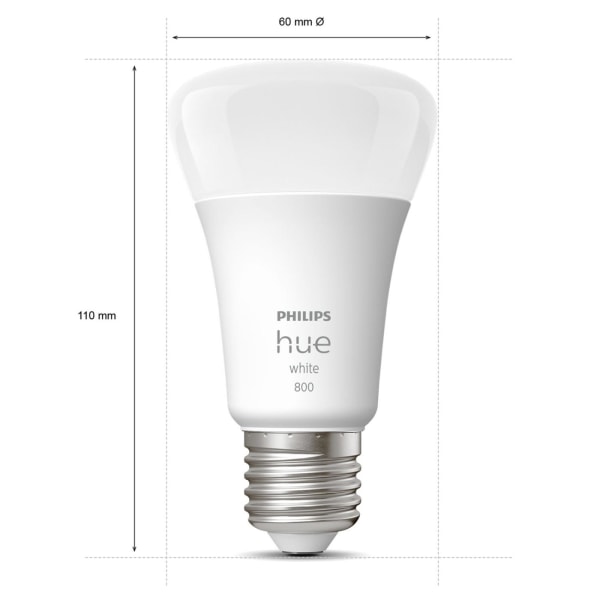 Philips Hue älylamppu multipack, BT, White, E27, 2 kpl