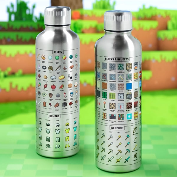 Paladone Minecraft Metal Water Bottle -metallinen juomapullo