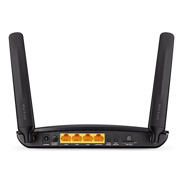 TP-Link langaton 3G-/4G-reititin, 2,4GHz, 300Mbps, 4x LAN/WAN, musta