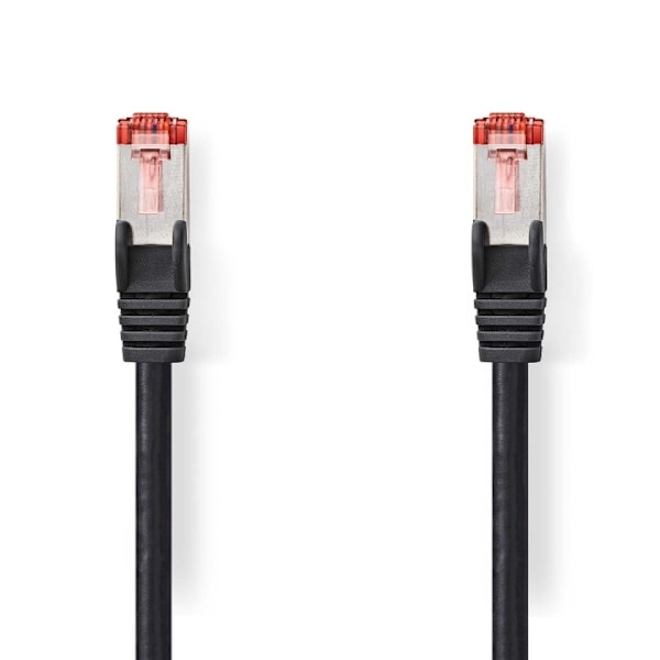 Nedis CAT6 Verkkokaapeli | RJ45 uros | RJ45 uros | S/FTP | 30.0 m | Pyöreä | LSZH | Musta | Kirjekuori