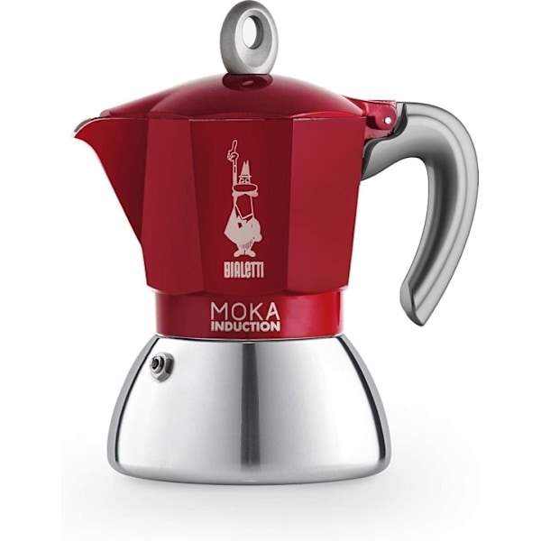 Bialetti Moka Induktion Rød, 4 kopper
