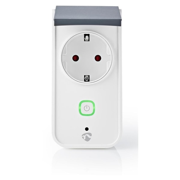 Nedis SmartLife Smart Plug | Wi-Fi | IP44 | Effektmåler | 3680 W | EU stik / Type F (CEE 7/7) | -30 - 40 °C | Android™ / IOS | Grå / Hvid