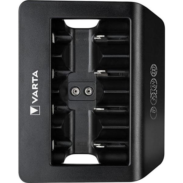 Varta LCD Universal Charger+ (type 57688) oplader 1x 9 V-batteri eller op til 4x AA-batterier, AAA-batterier, C- eller D-batterier (NiMH) samtidigt