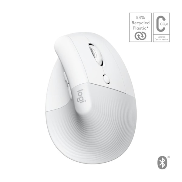 Logitech Lift for Mac Vertical Ergonomic Mouse, Off-White/Pa Vit