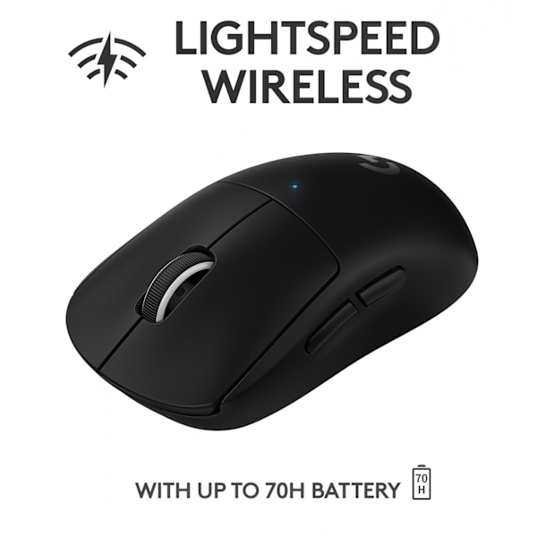 Logitech PRO X SUPERLIGHT Trådløs Gamingmus, Sort