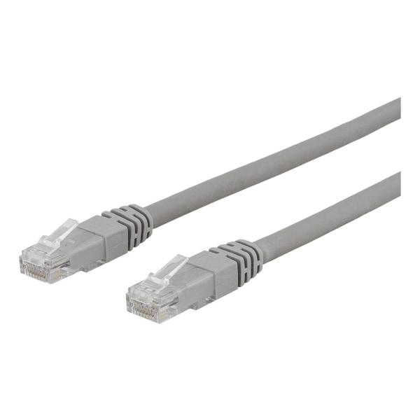 Deltaco U/UTP Cat6 patch cable, 0.5m, 250MHz, LSZH, grey