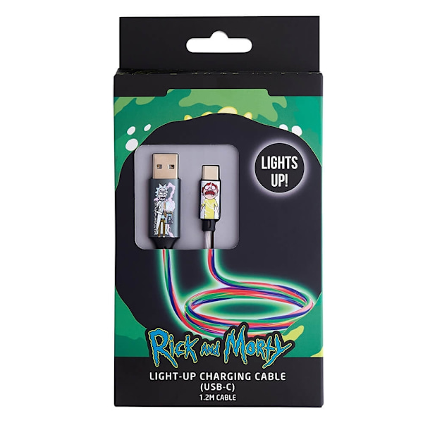 RICK&MORTY USB A till C Light-Up 1,2m Shock