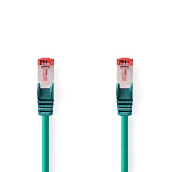 Nedis CAT6 Verkkokaapeli | RJ45 uros | RJ45 uros | S/FTP | 7.50 m | Pyöreä | LSZH | Vihreä | Muovipussi