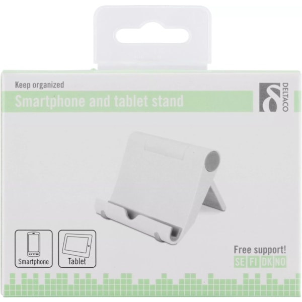 DELTACO foldable pad stand, White plastic (ARM-430)