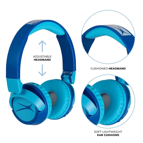 Altec Lansing Kids Headphone Wireless 2in1 On-Ear Blue Blå