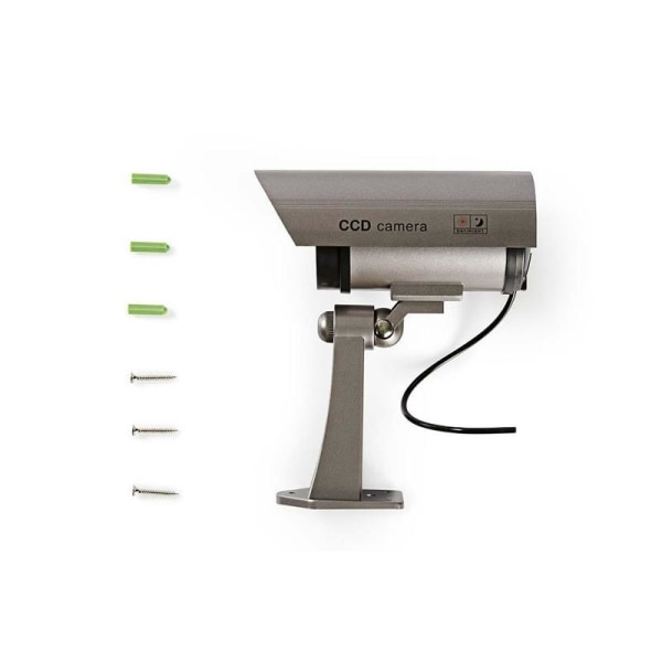 Övervakningskameraattrapp | Bulletkamera | IP44 | Grå