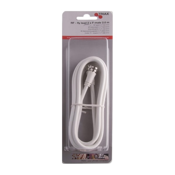 Triax Antennekabel F til F 2 m Hvid