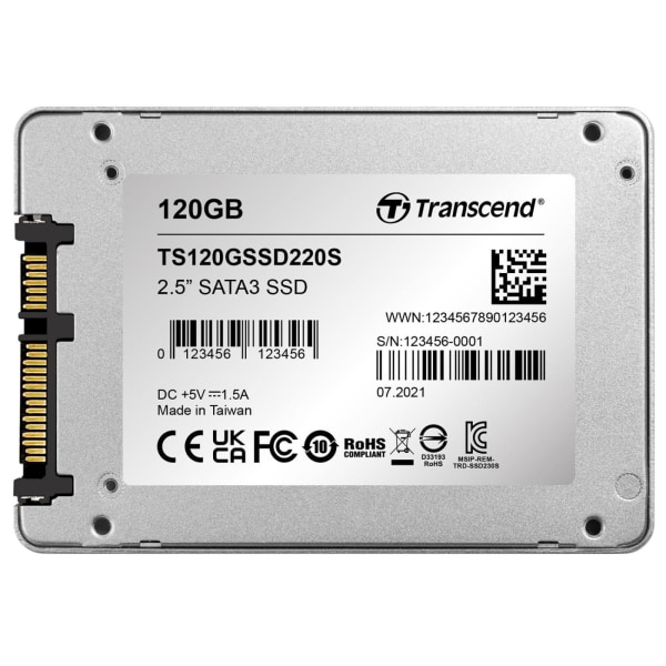 Transcend 2.5" SSD SSD220S SATA3 500/300 MB/s 120Gb