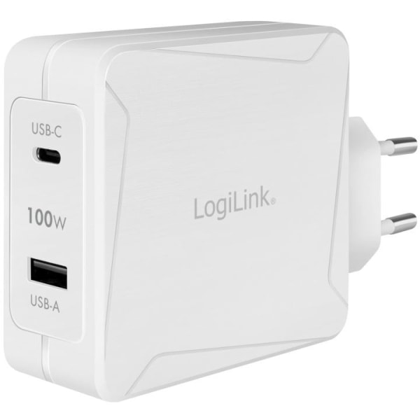 LogiLink USB-laddare 1 x USB-C PD 1 x USB-A 100W GaN
