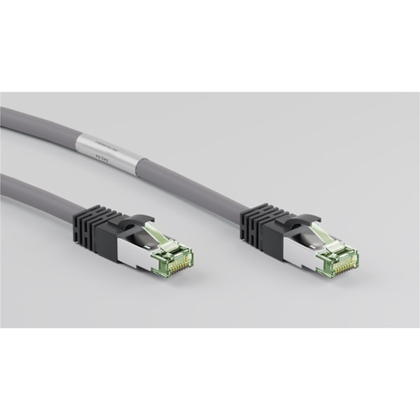 Goobay CAT 8.1 Patchkabel, S/FTP (PiMF), grå 99,9 % syrefri kopparledare (OFC), AWG 24, halogenfri kabelhölje (LSZH), 2 m