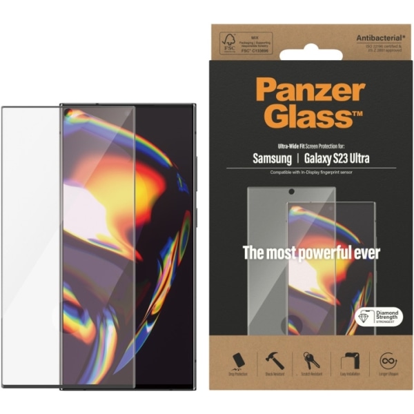 PanzerGlass glasfilm, Samsung Galaxy S23 Ultra Transparent